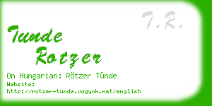 tunde rotzer business card